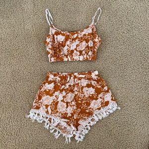 Shein Two-Piece Floral Suit
